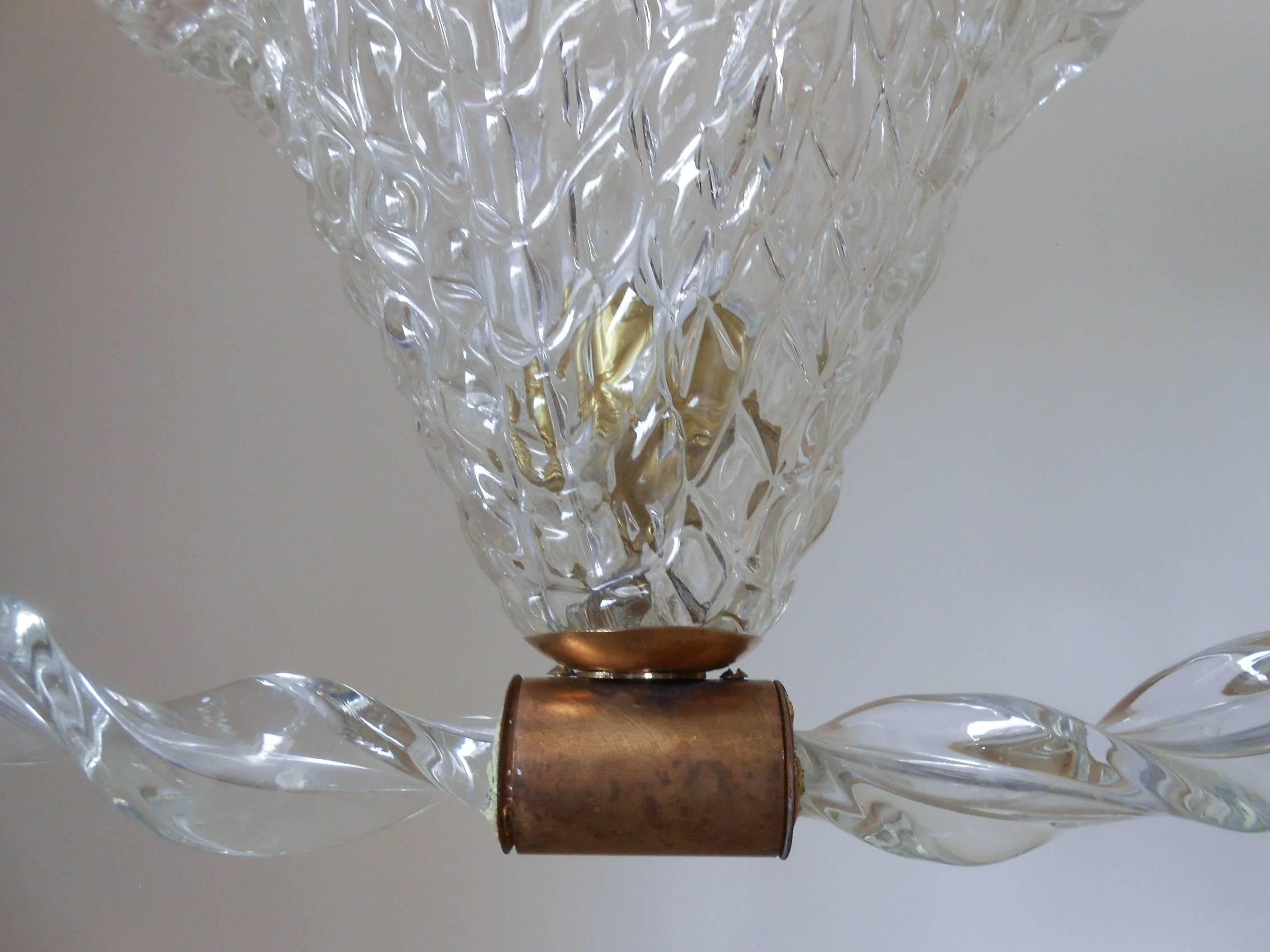 20th Century Textured Pendant by Ercole Barovier