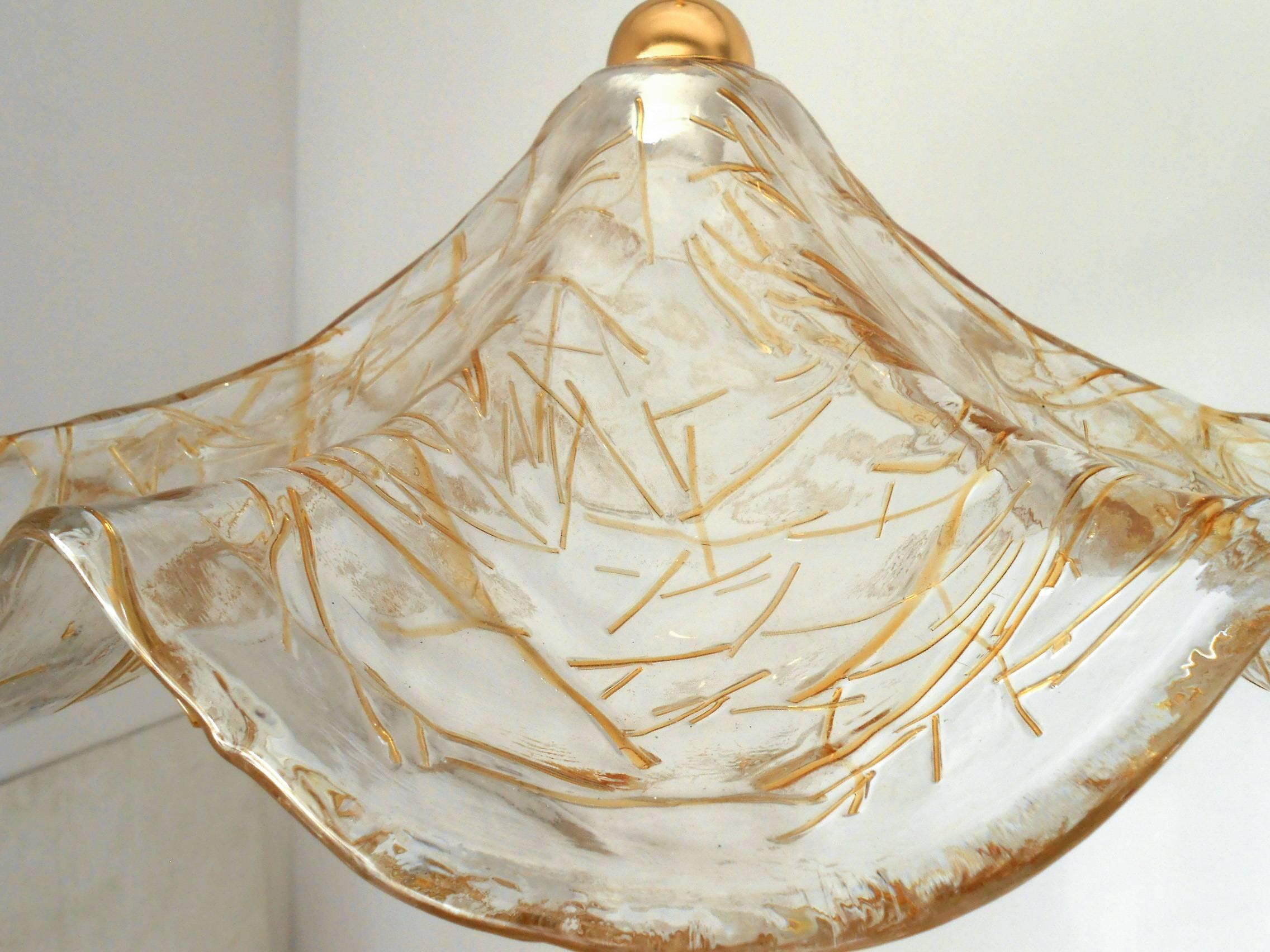 20th Century Italian Murano Glass Umbrella Pendant by Mazzega