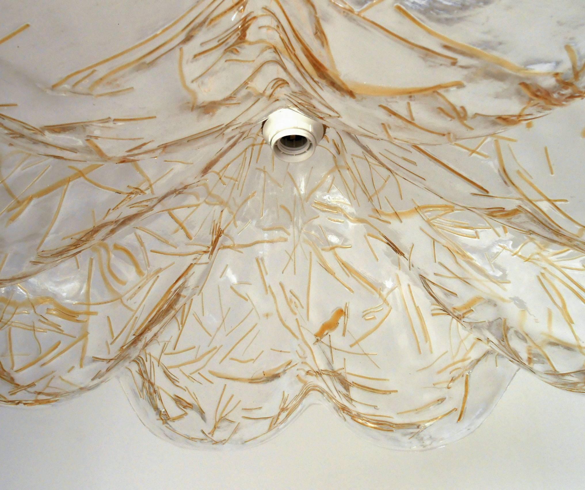 Italian Murano Glass Umbrella Pendant by Mazzega 3