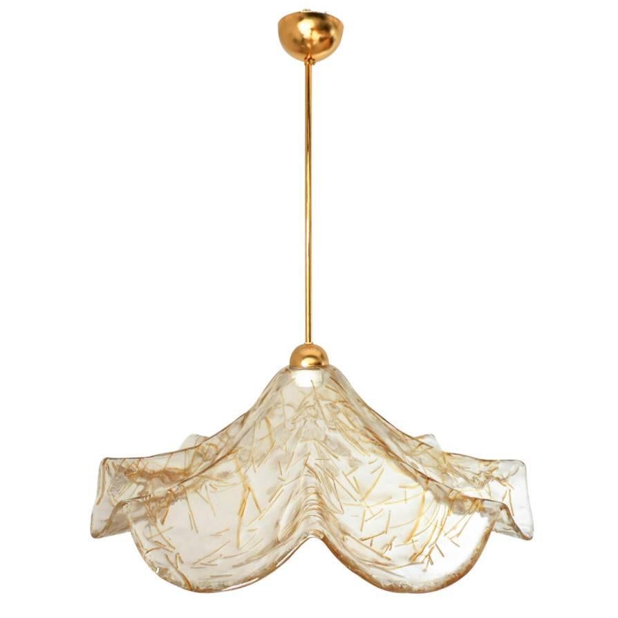 Italian Murano Glass Umbrella Pendant by Mazzega