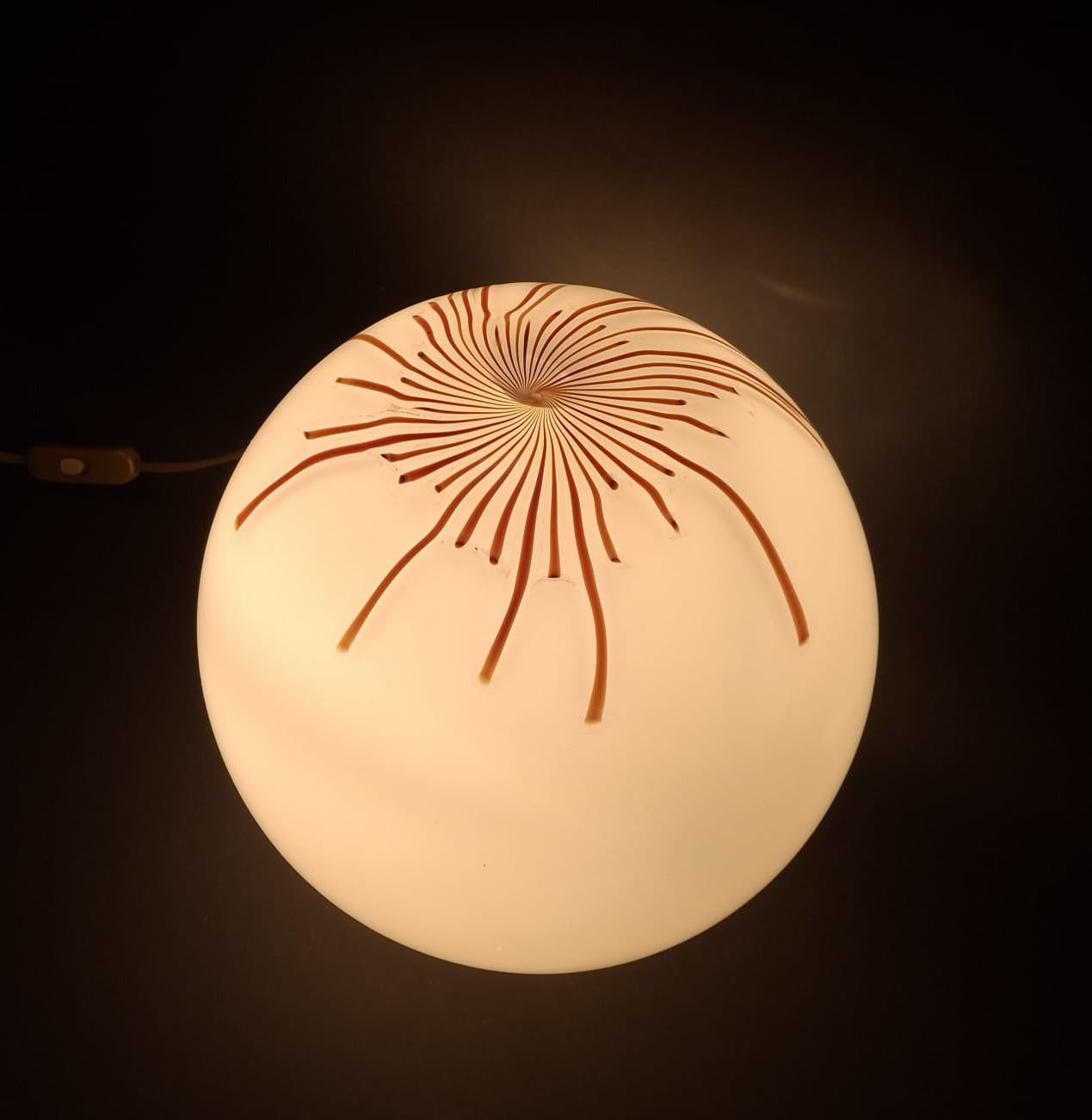 Blown Glass Anemone Table Lamp by Venini For Sale