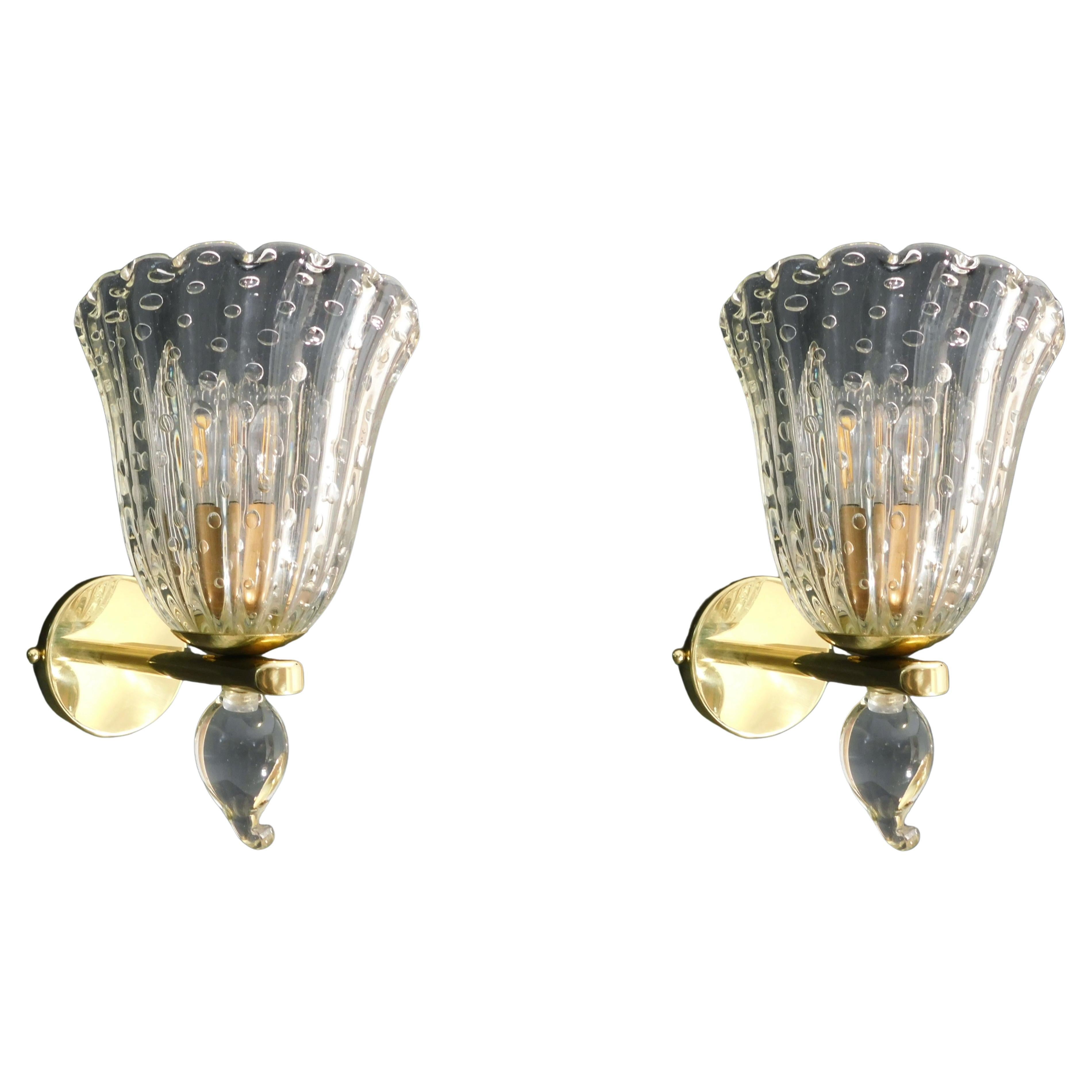Pair of Bollicine Cups Sconces, 3 Pairs Available For Sale
