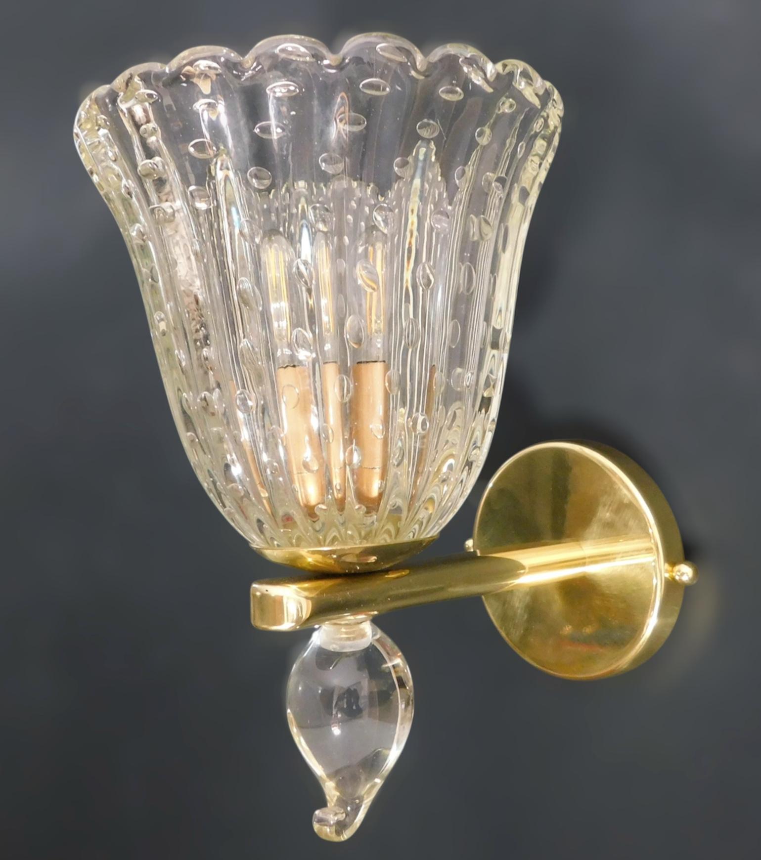 Pair of Bollicine Cups Sconces, 3 Pairs Available In Good Condition For Sale In Los Angeles, CA