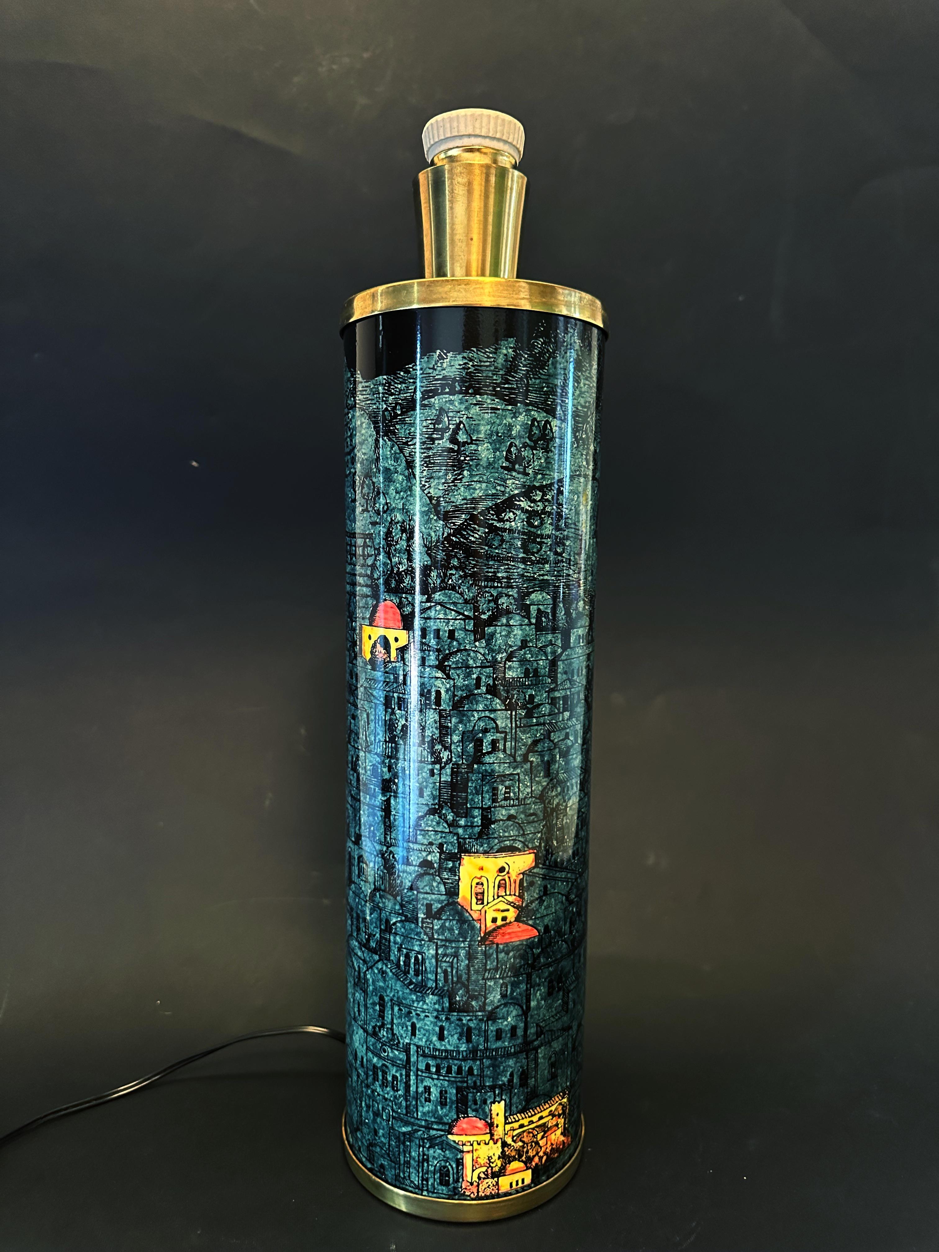 FORNASETTI Pair of Vintage Table Lamps In Good Condition For Sale In Los Angeles, CA