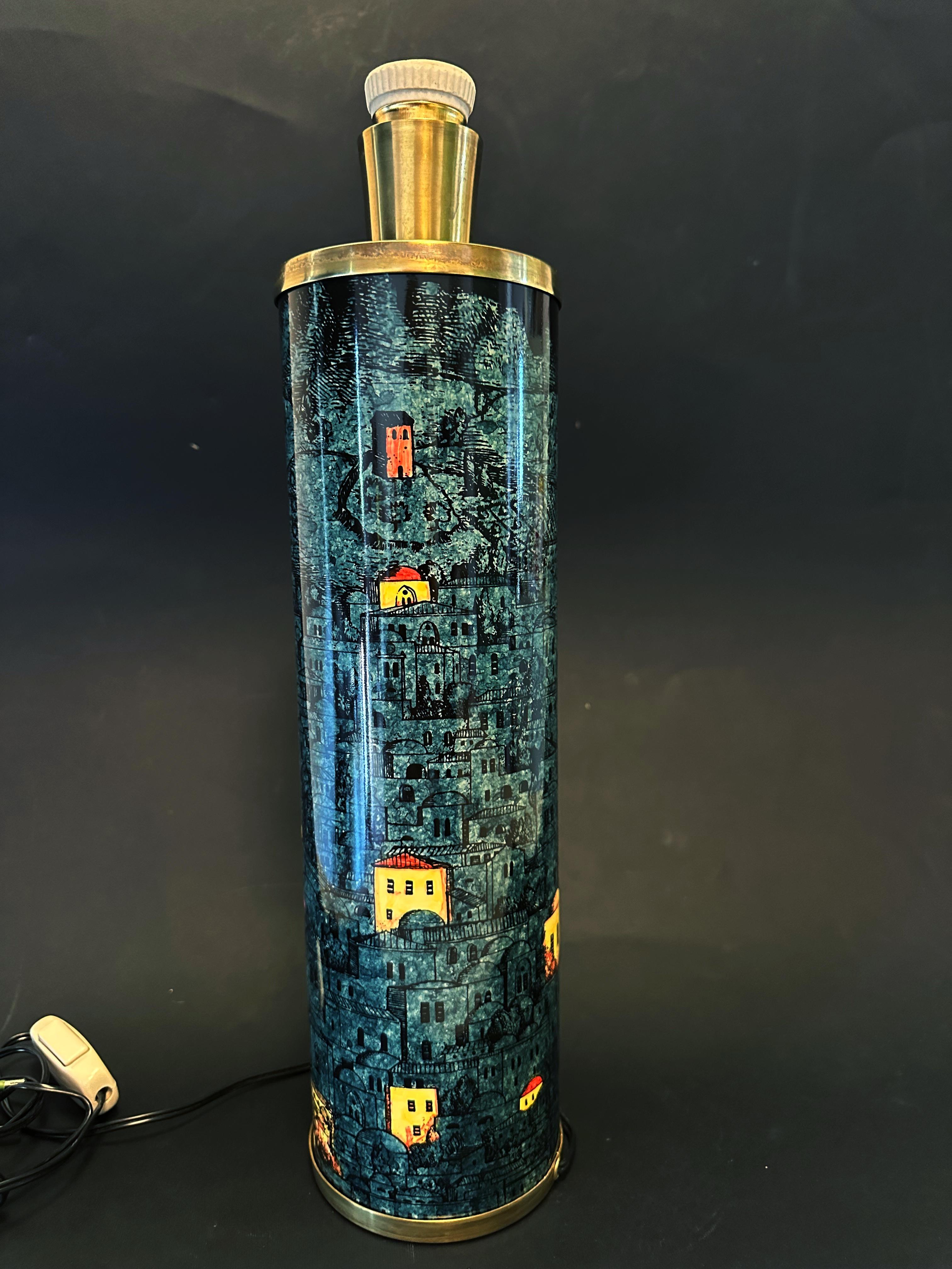 20th Century FORNASETTI Pair of Vintage Table Lamps For Sale