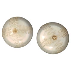 Pair of Rose Murano Graniglia Flush Mounts