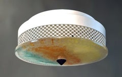 Set of 4 Multicolored Murano Flush Mounts
