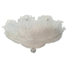 Set of 2 Clear Graniglia Murano Flush Mounts