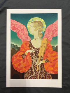 Limited Edition Surrealist Tempera Serigraph by Gian Maria Ciferri, Italy 1970s
