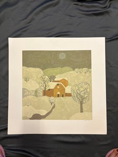 Limited Edition Surrealist Tempera Serigraph by Gian Maria Ciferri, Italy 1970s