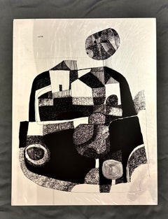 Abstract Landscape Serigraph on Metal by Gian Maria Ciferri, Italy 1970s