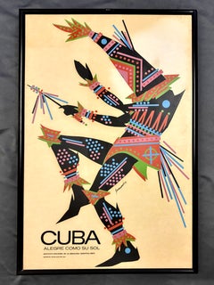 Pair of Original Cuban Silkscreen Travel Posters, ININT, Italy 1970s
