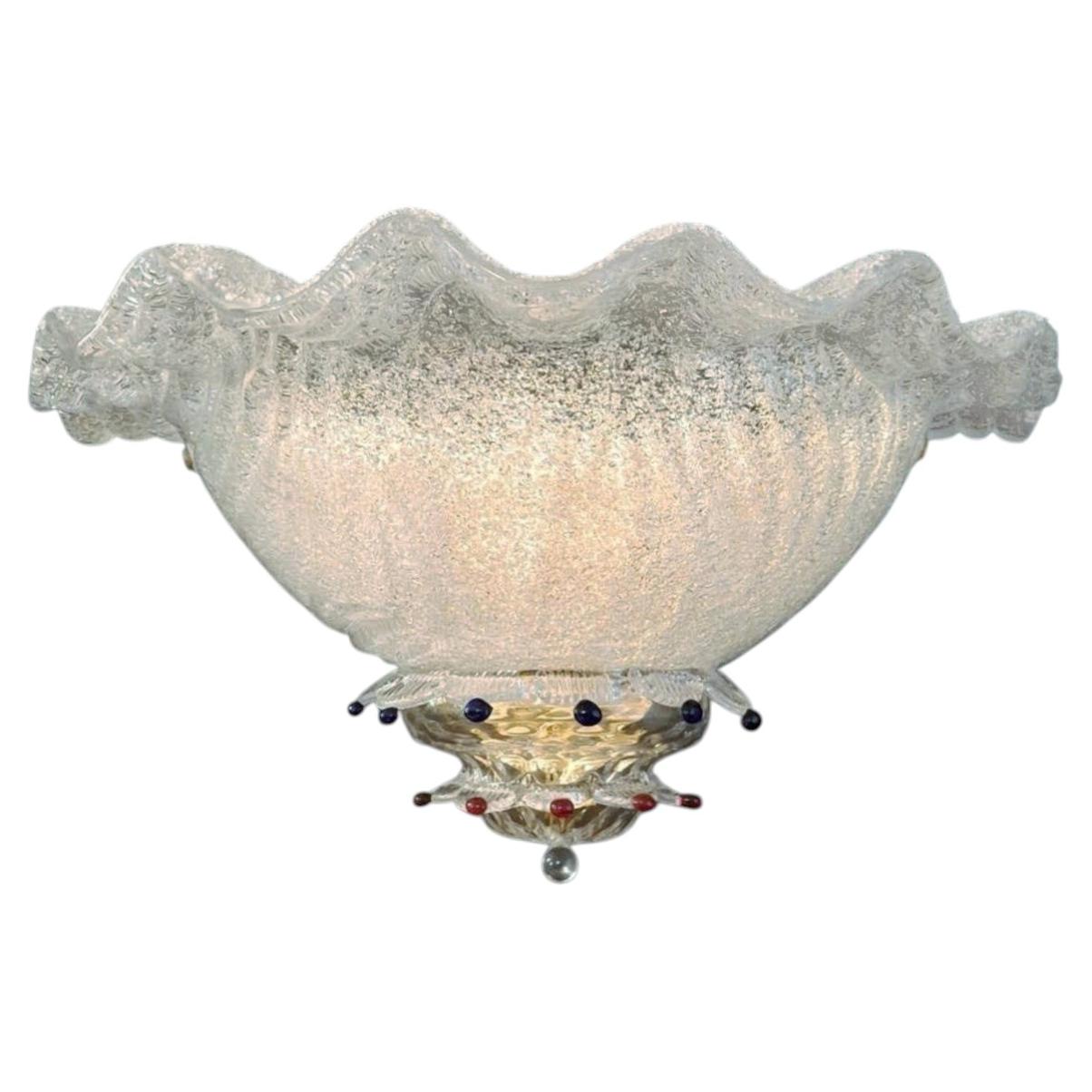 Set of 4 Murano Uplight Graniglia Sconces For Sale