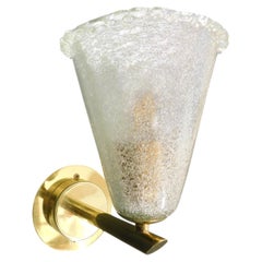 Set of 3 Murano Cone Cup Sconces by Barovier e Toso