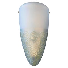 Set of 4 Frosted Murano Shield Sconces