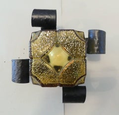 Set of 3 Brutalist Murano Sconces