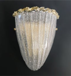 Set of 3 Murano Graniglia Shield Sconces