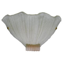 Set of 4 Murano Shell Sconces with Pink Curl