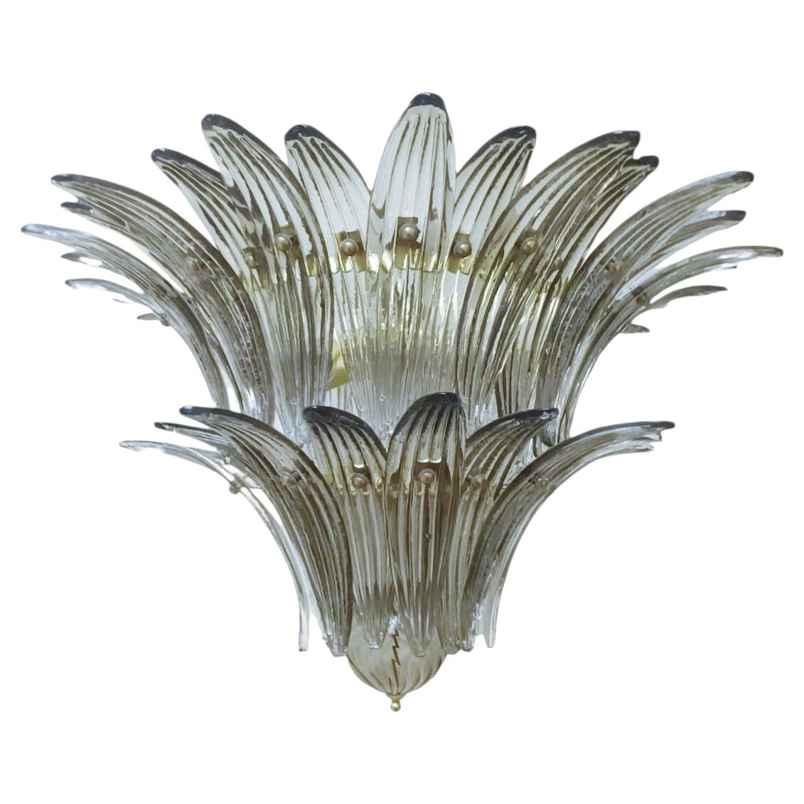 Smoky Tiered Palmette Chandelier For Sale