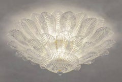 Lampada da incasso "Leaves" di Fabio Ltd, vetro di Murano, cornice dorata, Italia