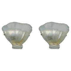 Pair of Uplight Murano Graniglia Sconces