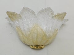 Murano Clear and Amber Graniglia Sconce