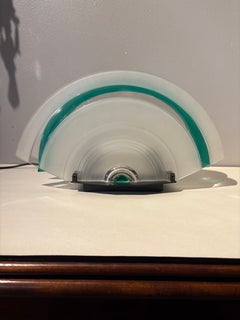 Lampada da tavolo in vetro di Murano degli anni ’80, regolabile in intensità, disegnata da Oriano Favaretto per De Majo
