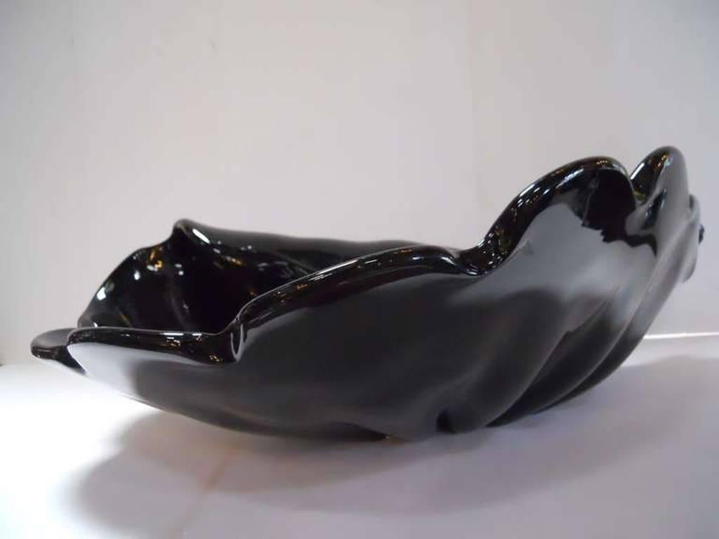 Dark Amethyst Murano Glass Sea Shell Sculptures 1