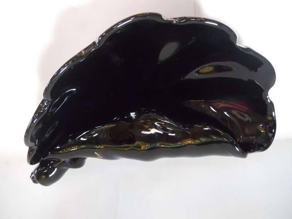 20th Century Dark Amethyst Murano Glass Sea Shell Sculptures