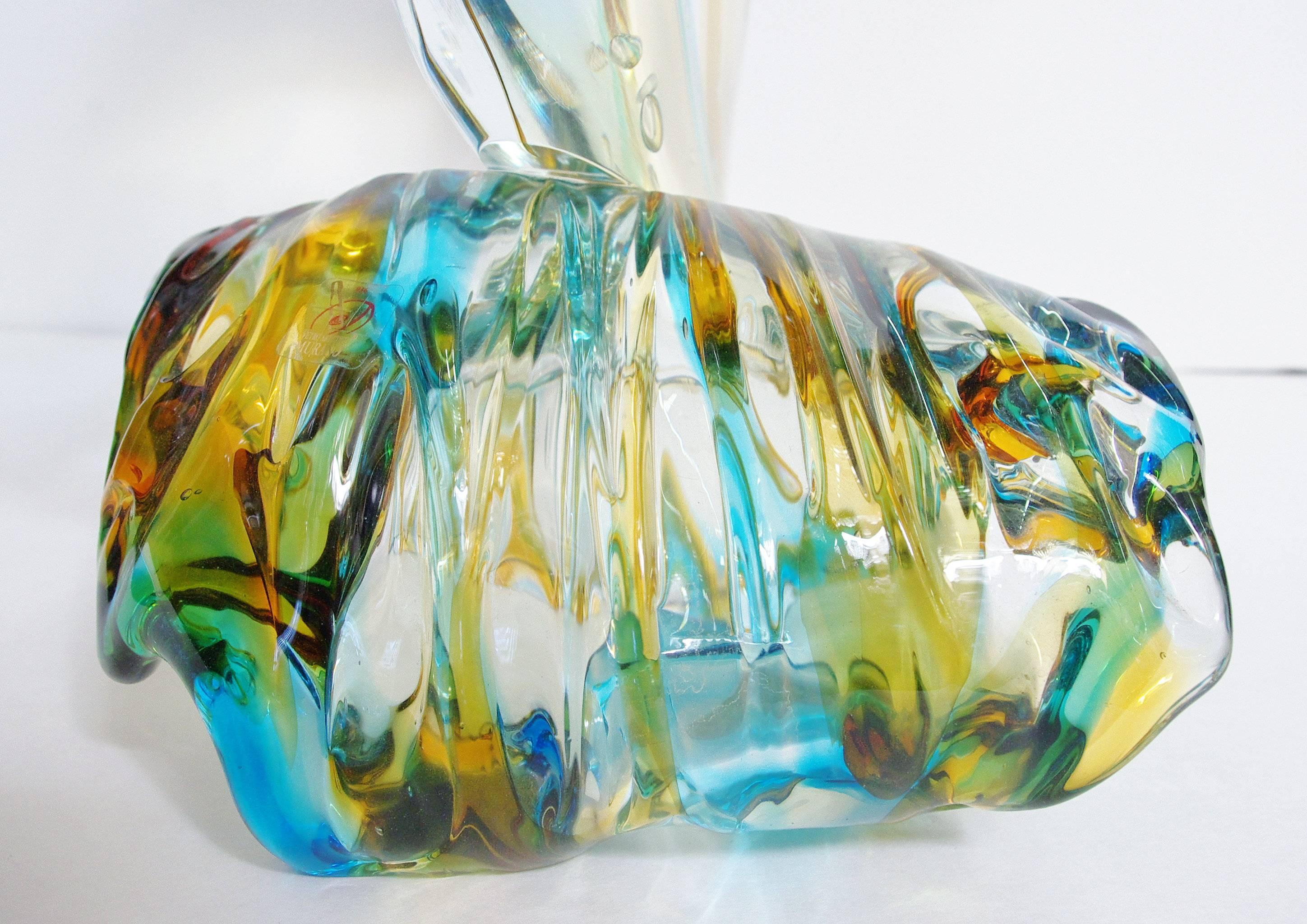 Murano Glass Fish Sculpture by Sergio Costantini