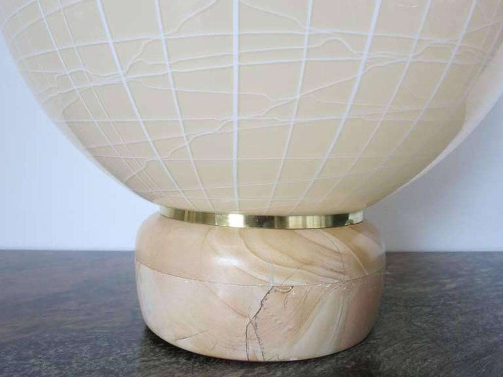 Mid-Century Modern Pair of Globe Lamps by Venini