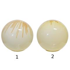 "Anemone" Italian Murano Glass Globe Table Lamps/Floor Lamps by Venini