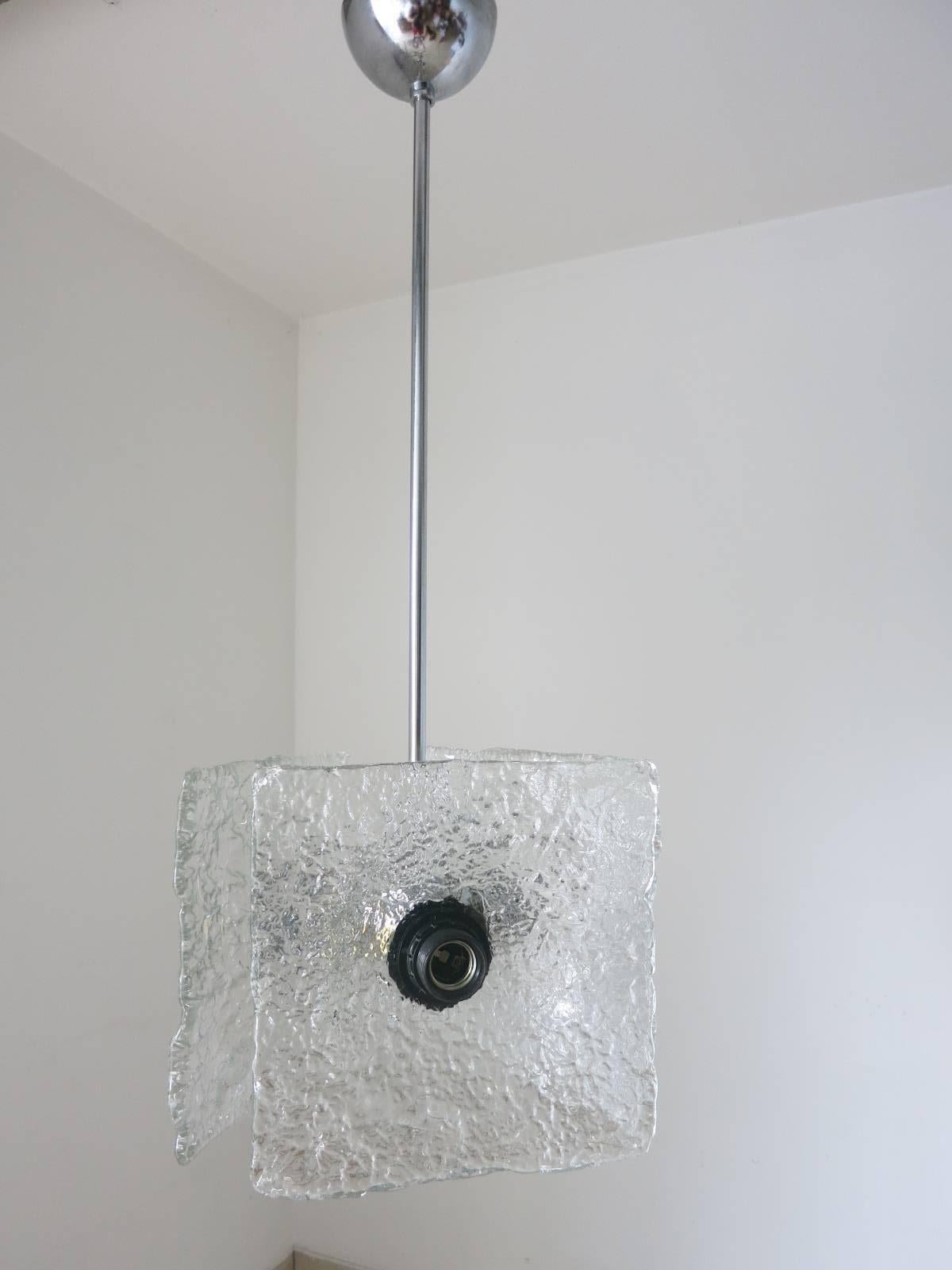 Mid-Century Modern Panel Pendant by Mazzega