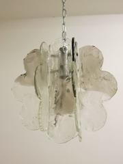 Italian Smoky Murano Smoky Glass Pendant by Mazzega