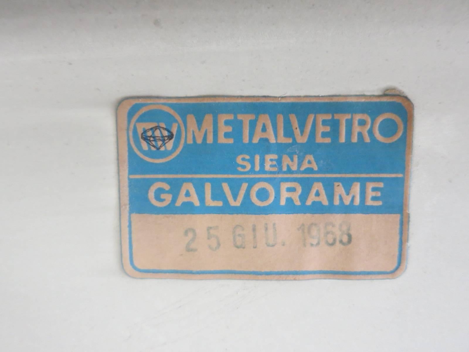Italian Galvorame Mirror by Metalvetro In Excellent Condition In Los Angeles, CA