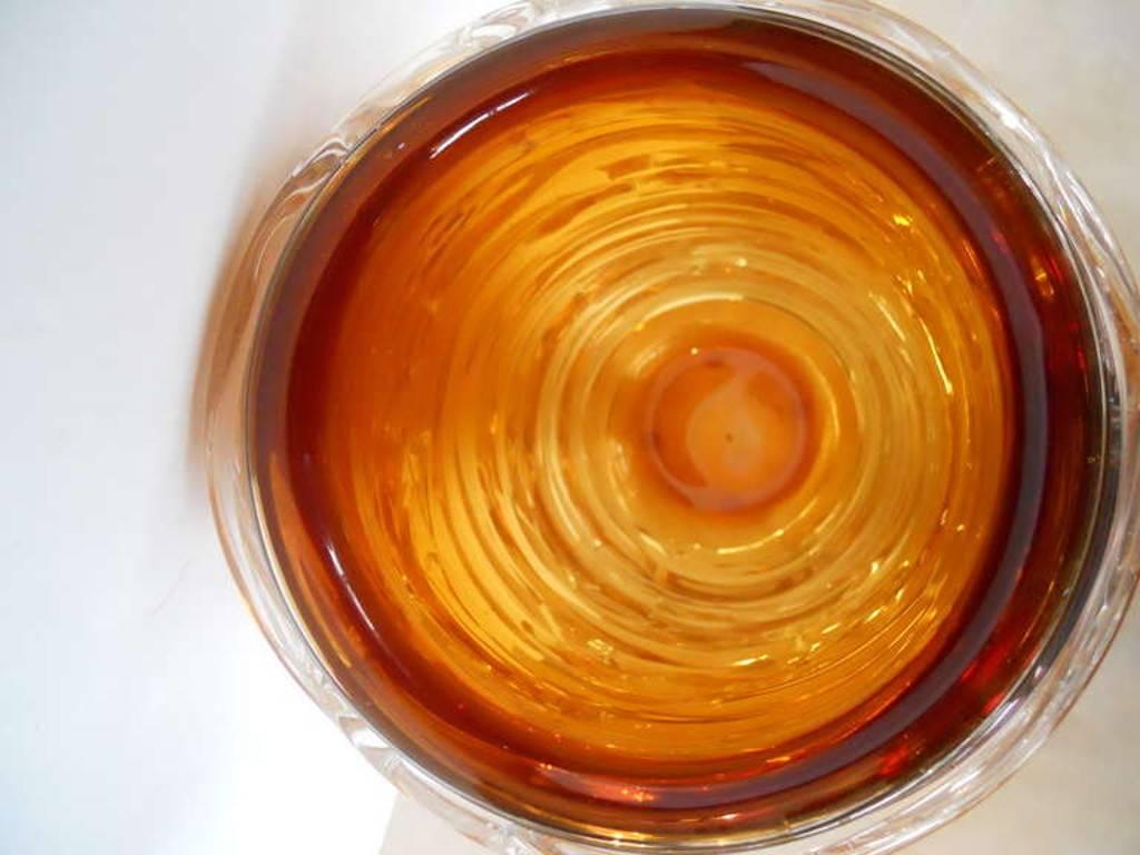 Italian Amber Vase by Pino Signoretto