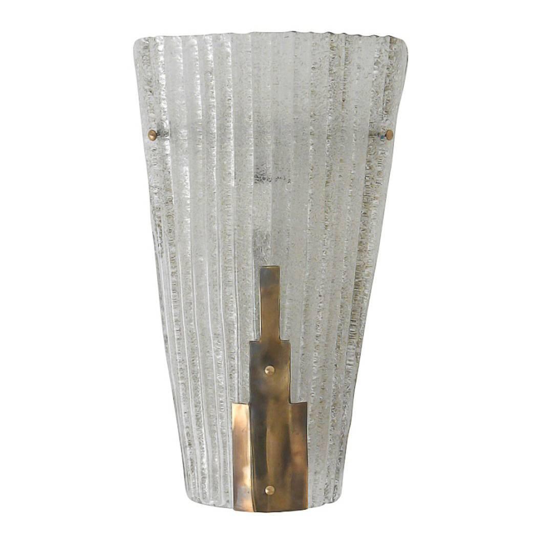 Single Art Deco Sconce by Barovier e Toso