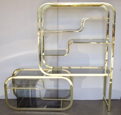 Milo Baughman Style Expandable Étagère by The Design Institute of America