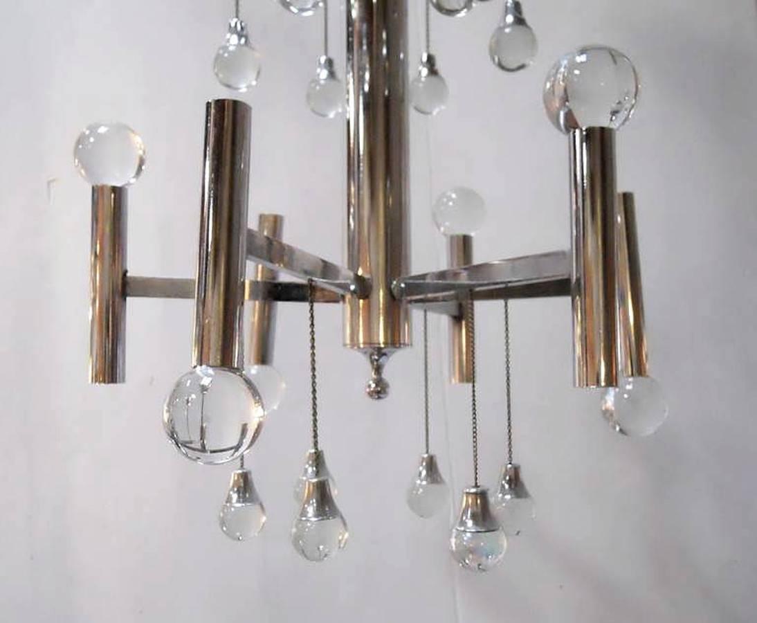 glass balls chandelier