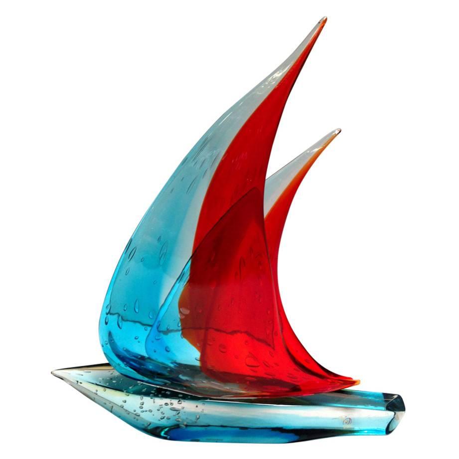 Sailboat Sculpture by Sergio Costantini