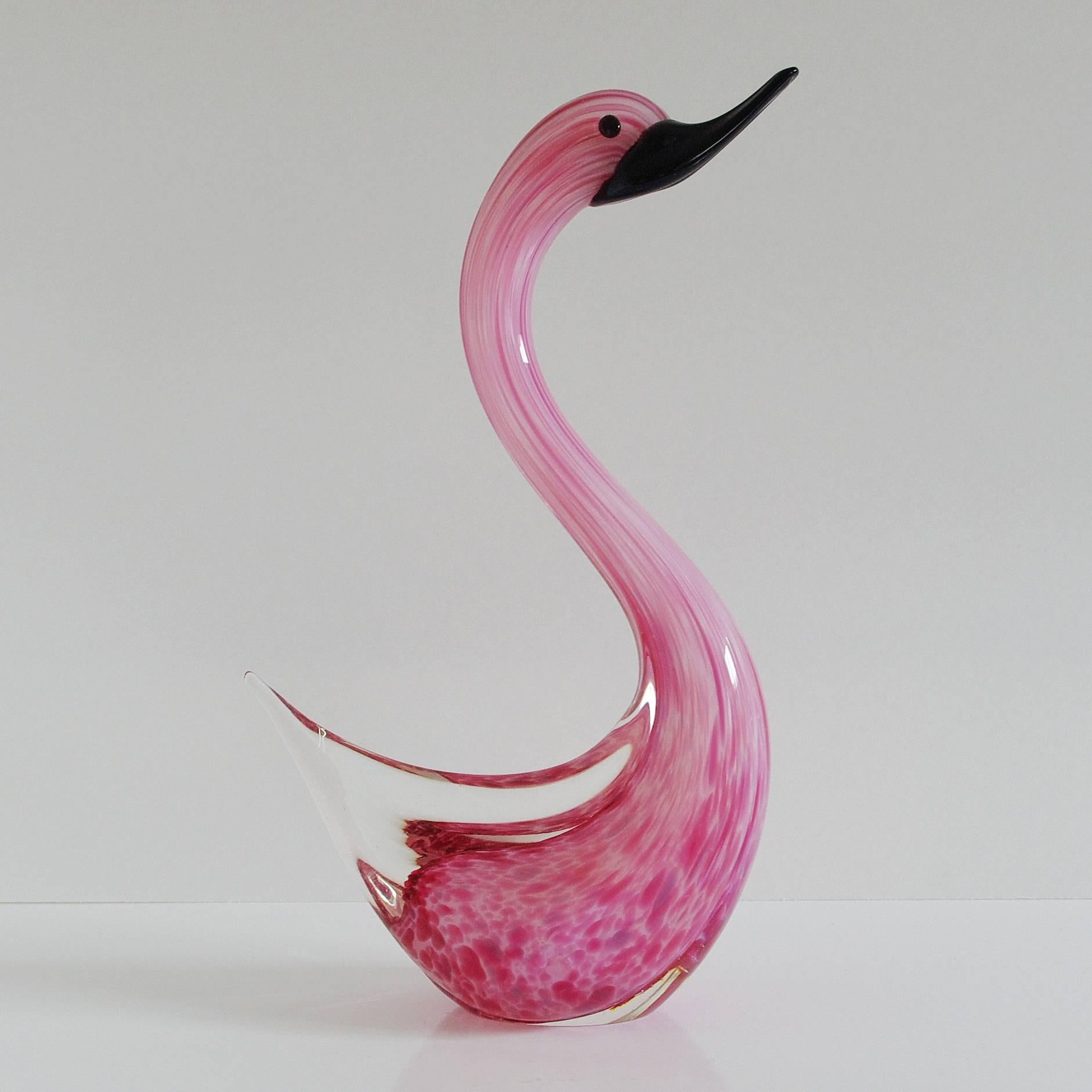 Original vintage pink Murano glass swans. Made in Italy in the 1960s.
Dimensions: Left Swan: Height 12 inches / width 8 inches / depth 3.5 inches
Right Swan: Height 12 inches / width 10 inches / depth 4 inches
One set in stock in Palm Springs.
Order