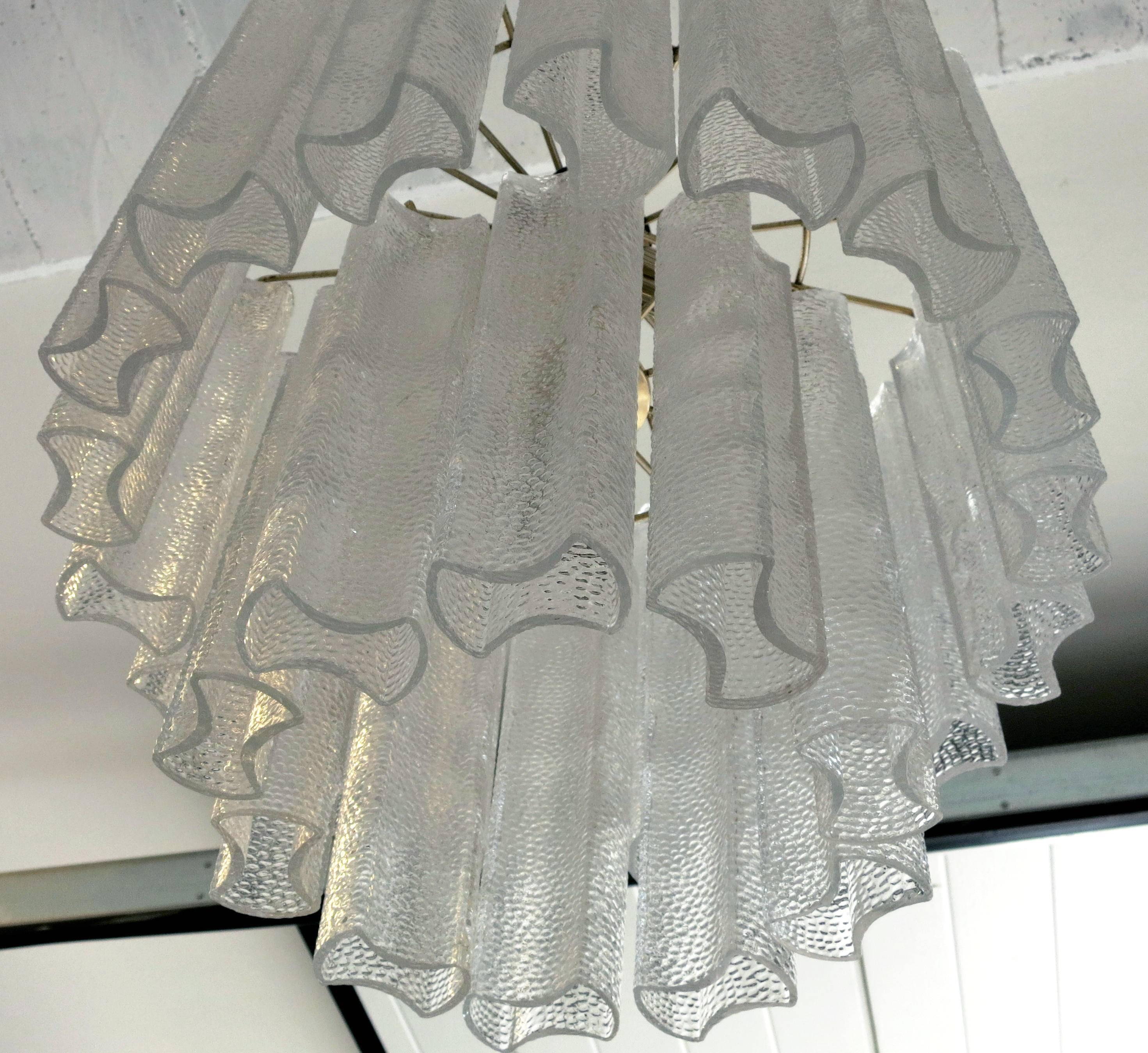 Tubular Chandelier by Venini In Good Condition In Los Angeles, CA