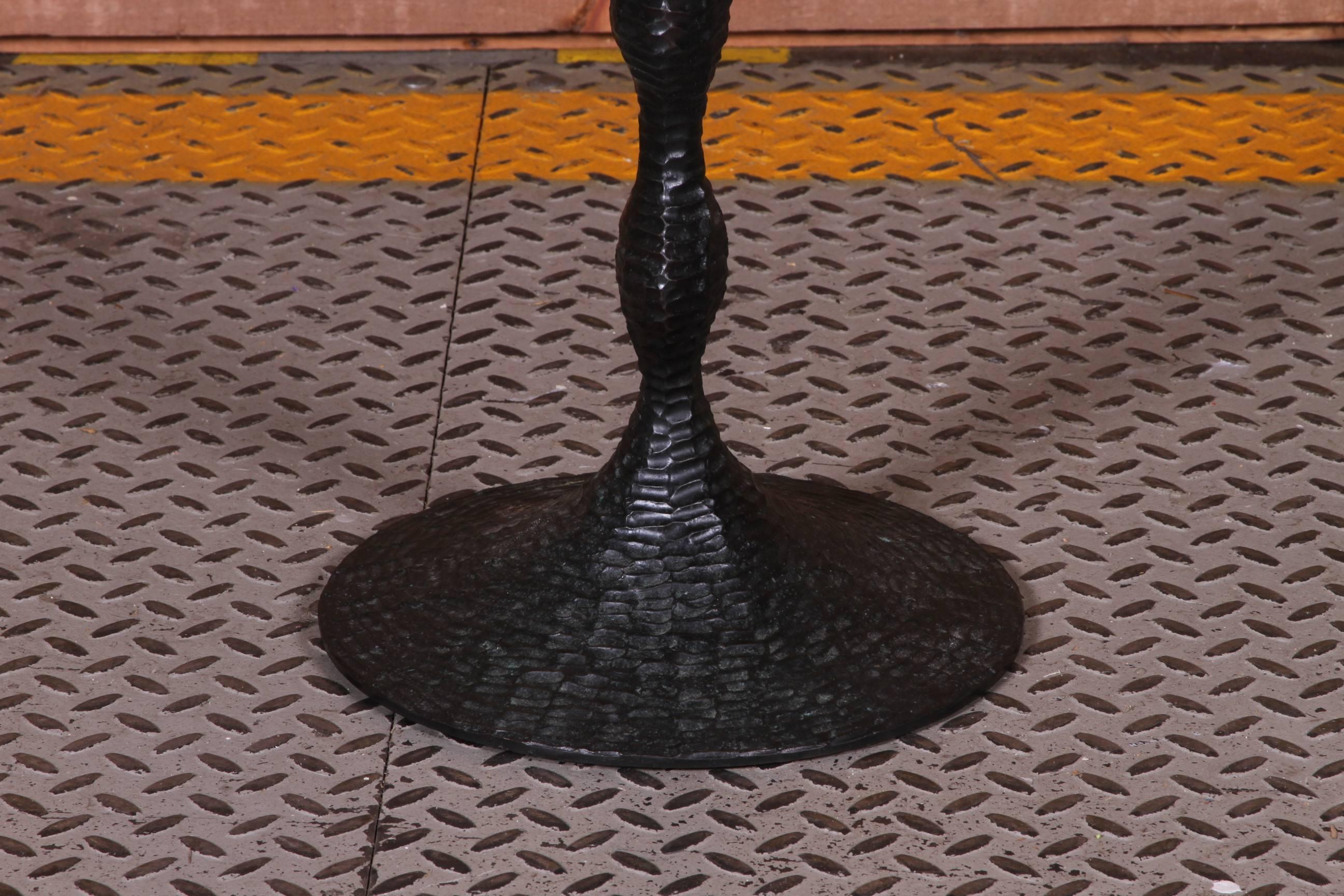 American Bronze Pedestal Table by Tom Corbin