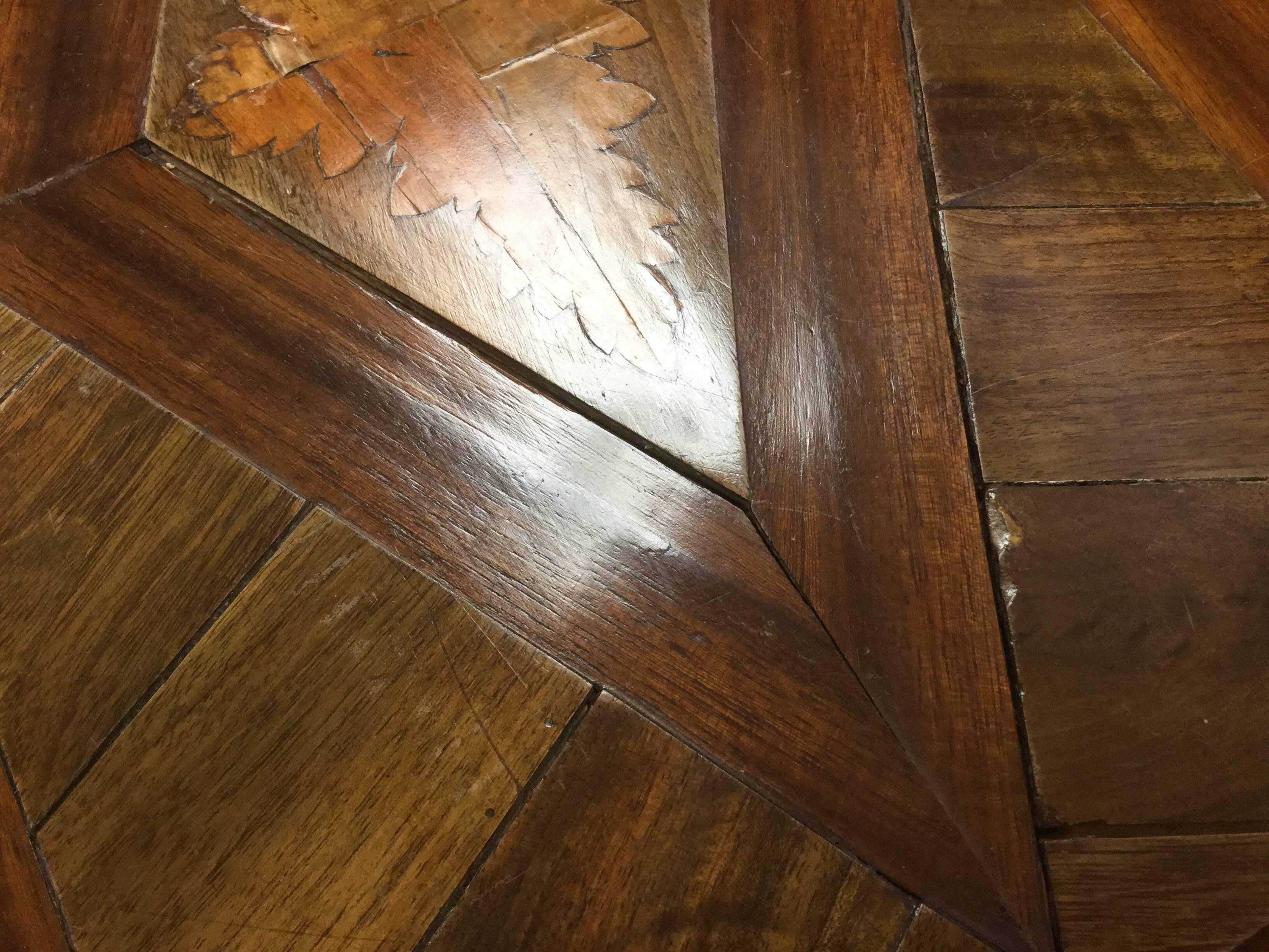 Fruitwood 19th Century French Parquetry Dining Table