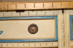 Hand-Painted Antique Demilune Cabinet