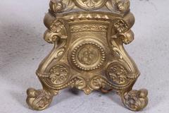 Coppia di massicci bastoni da altare continentali elettrificati come torchere