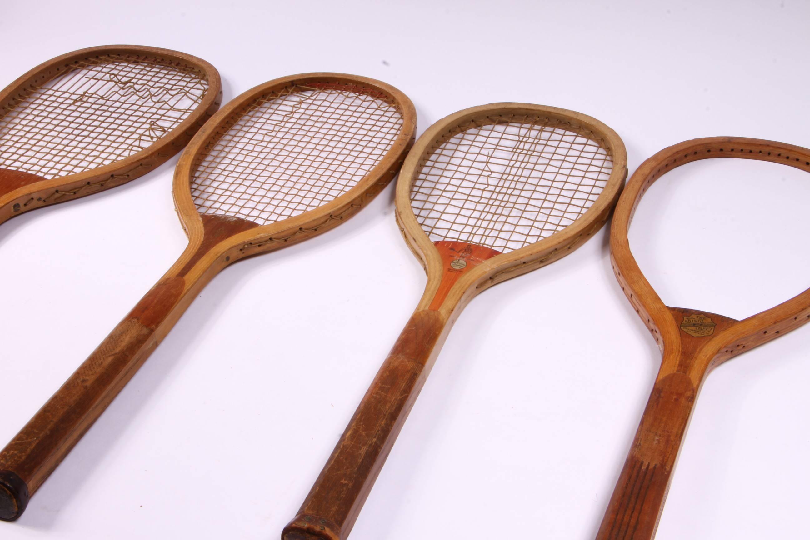 Wood Collection of 16 Vintage Tennis Rackets