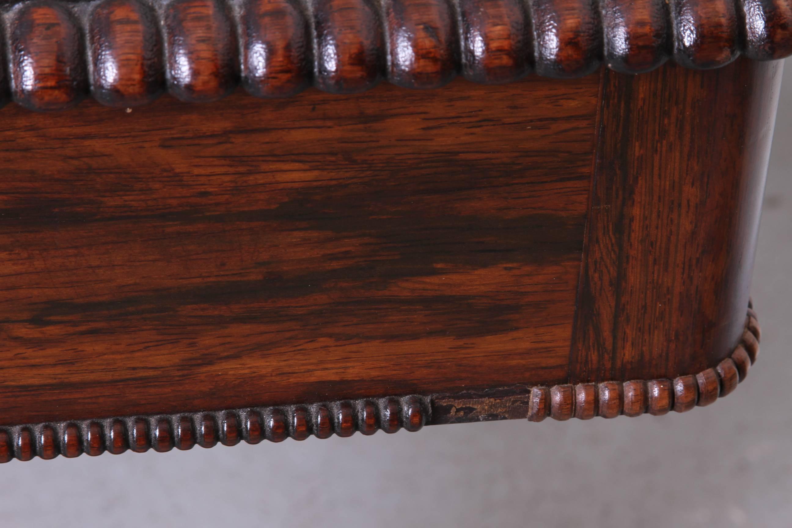 Late English Regency Rosewood Writing Table In Good Condition In Bridgeport, CT