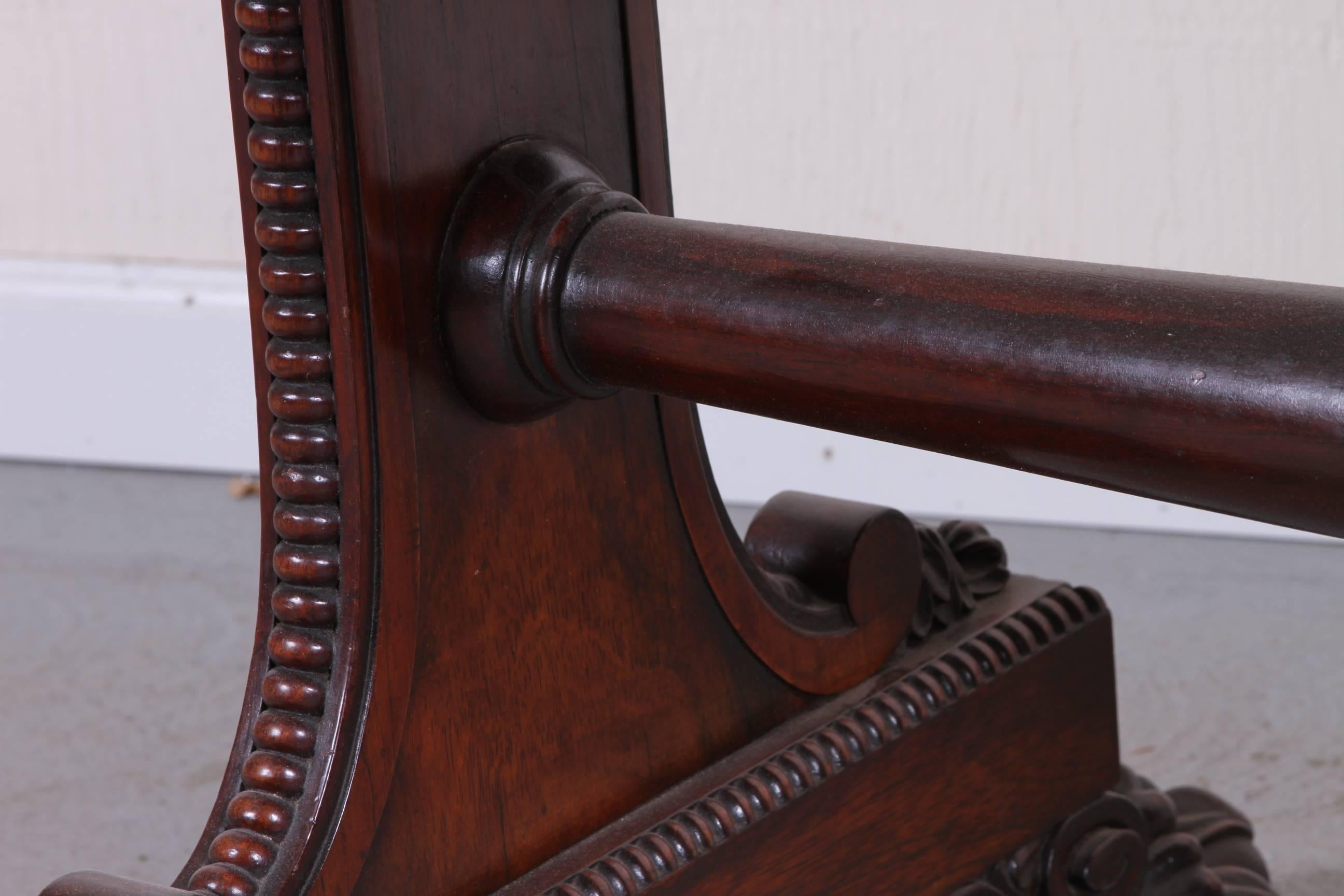Late English Regency Rosewood Writing Table 3