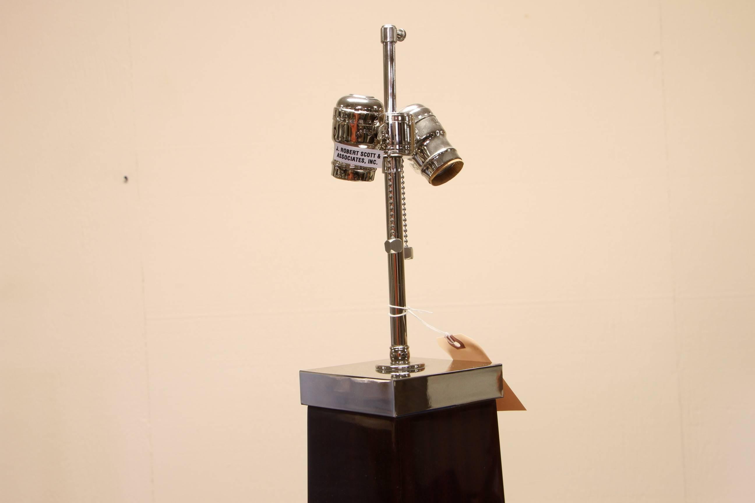 American Pair of Lithic Floor Lamps by J. Robert Scott